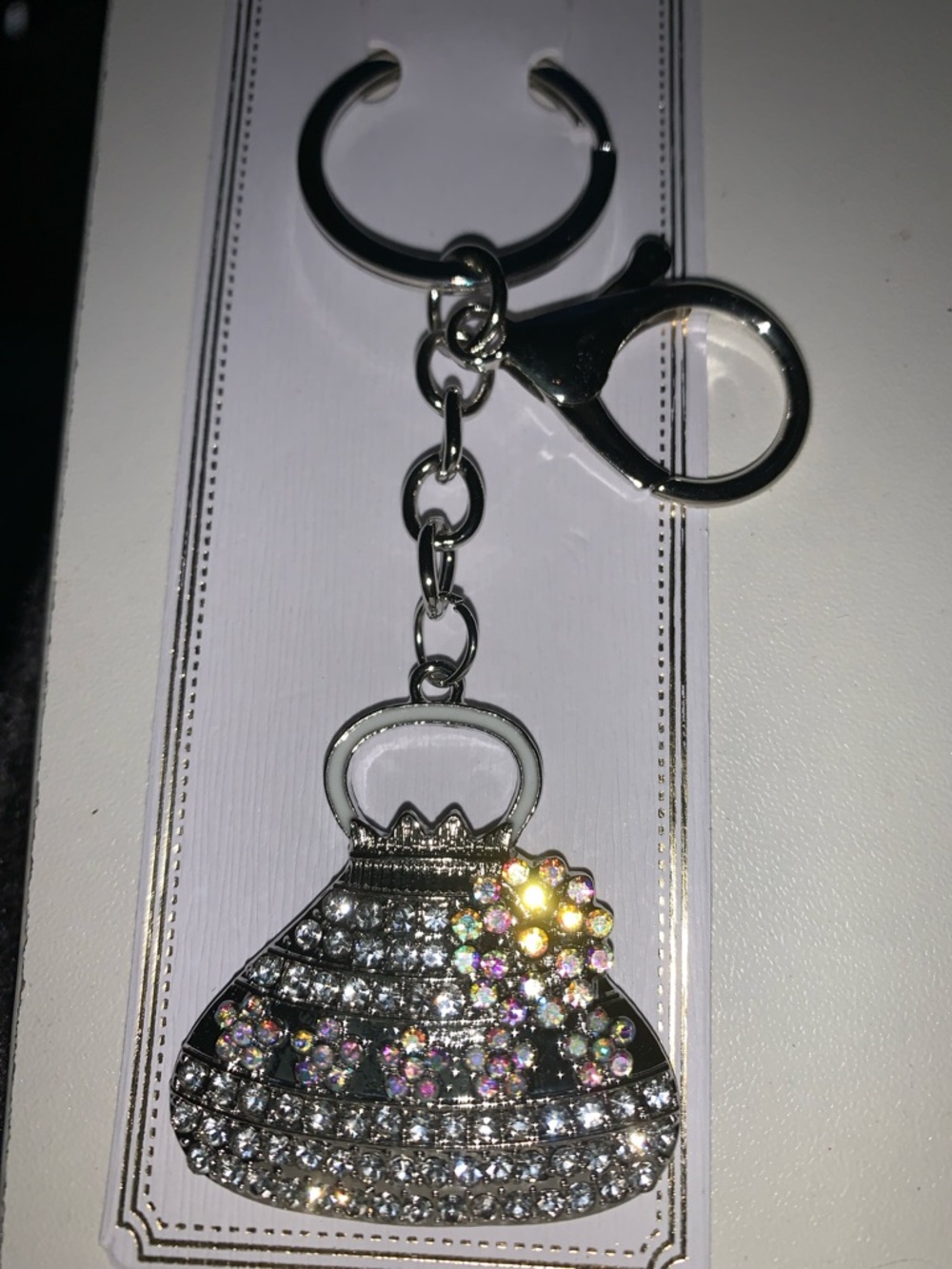 Crystal ab Purse/bag charm Keychain